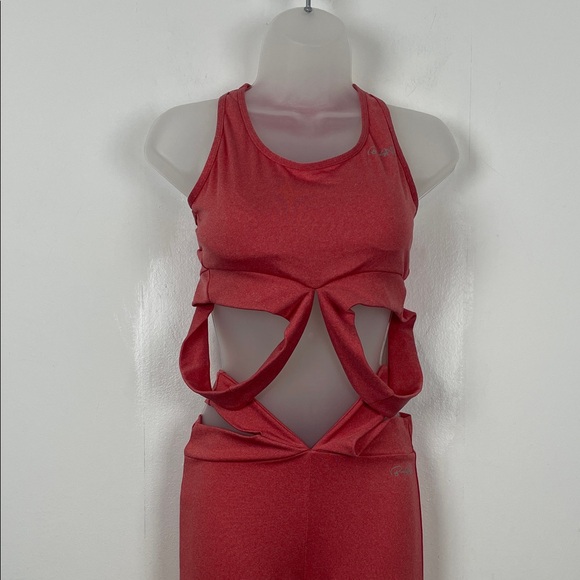 Body NV Cut-Out Workout Yoga Stretch Women S Activewear 2 Piece Legging Top Set - Picture 3 of 9